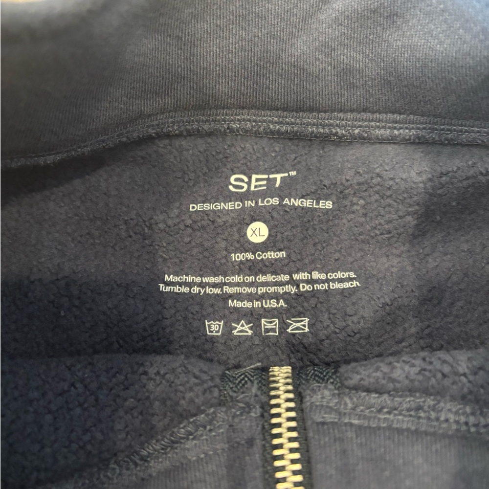 SET ACTIVE‎ Navy Half-Zip Pullover Sweatshirt - image 5